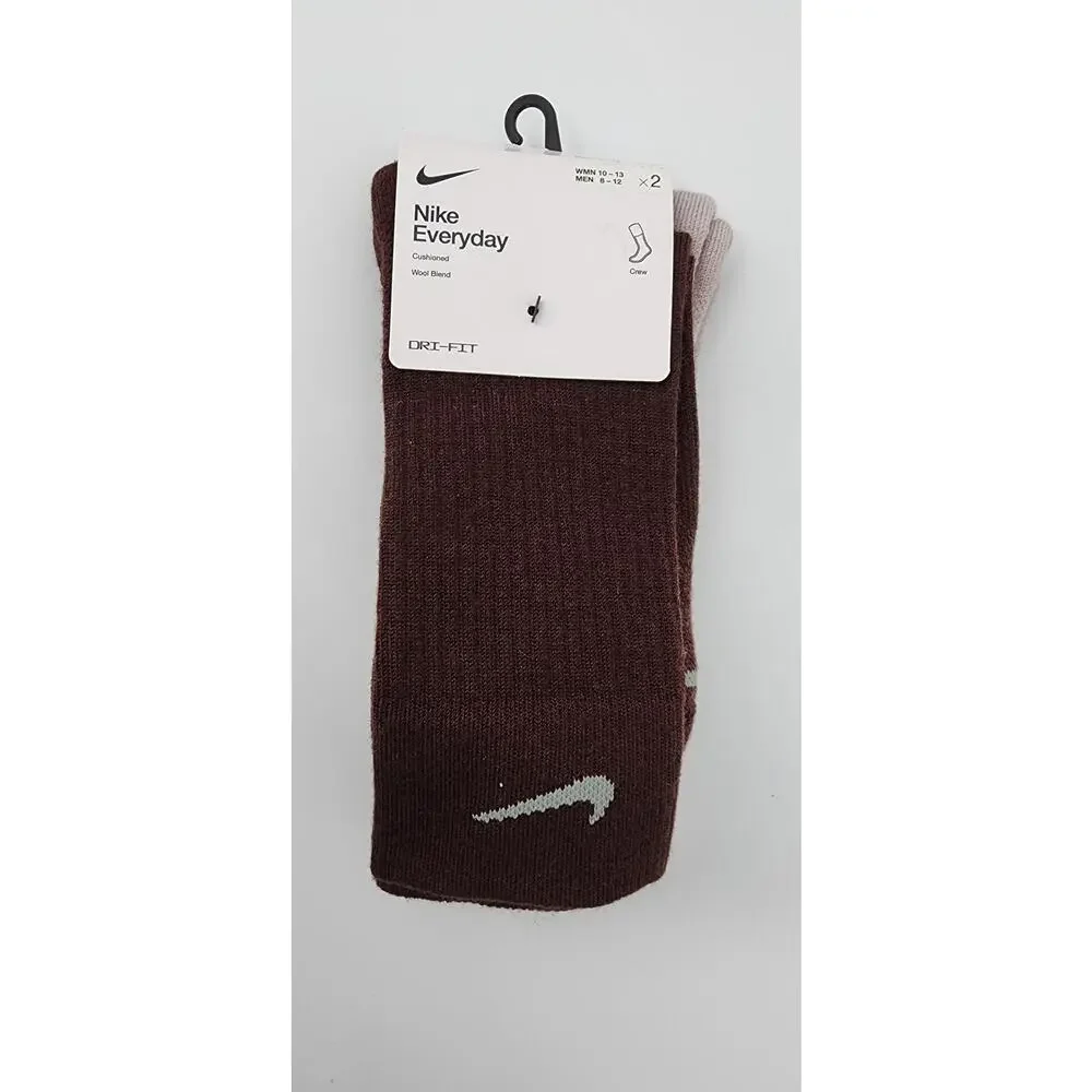 New NWT Nike‎ Everyday Cushioned Wool Blend Crew Socks W 10-13 M 8-12